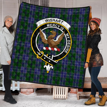 Wishart Hunting Tartan Quilt with Family Crest