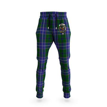 Wishart Hunting Tartan Joggers Pants with Family Crest