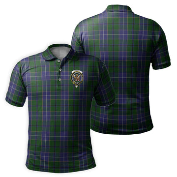 Wishart Hunting Tartan Men's Polo Shirt with Family Crest