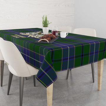 Wishart Hunting Tartan Tablecloth with Clan Crest and the Golden Sword of Courageous Legacy