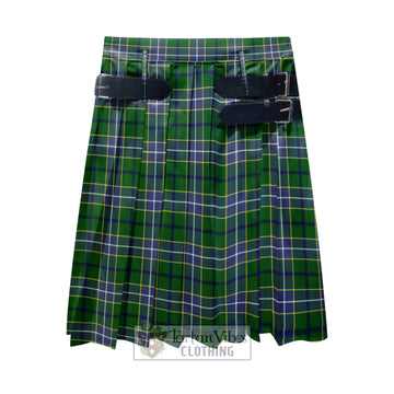 Wishart Hunting Modern Tartan Men's Pleated Skirt - Fashion Casual Retro Scottish Kilt Style