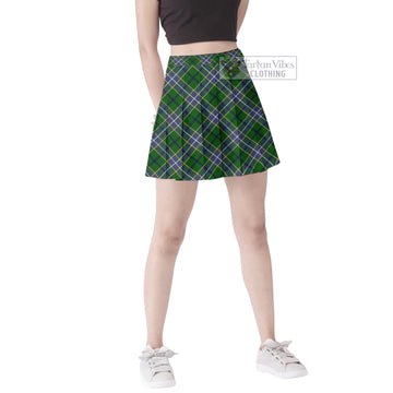 Wishart Hunting Modern Tartan Women's Plated Mini Skirt