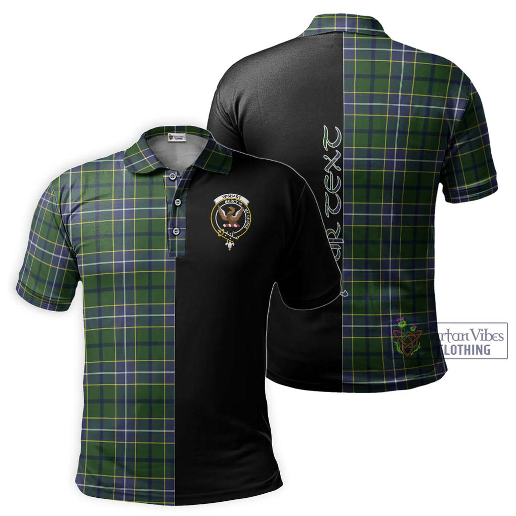 Wishart Hunting Modern Tartan Polo Shirt with Family Crest and Half Of Me Style Kid - Tartanvibesclothing Shop
