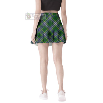 Tartan Vibes Clothing Wishart Hunting Modern Tartan Women's Plated Mini Skirt