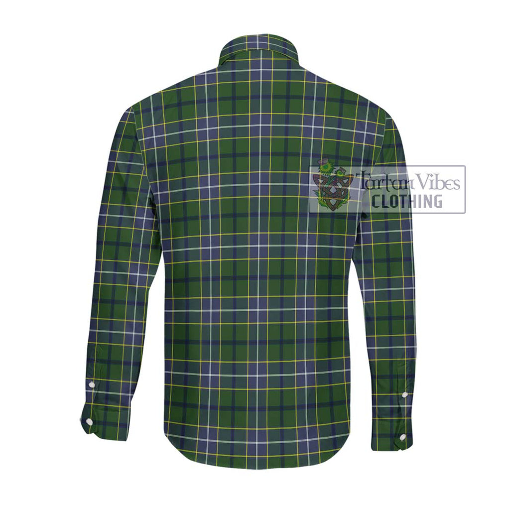 Wishart Hunting Modern Tartan Long Sleeve Button Shirt with Family Crest DNA In Me Style - Tartanvibesclothing Shop