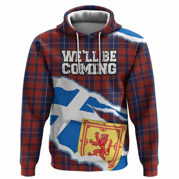 Wishart Scotland Football Tartan Hoodie We'll Be Coming