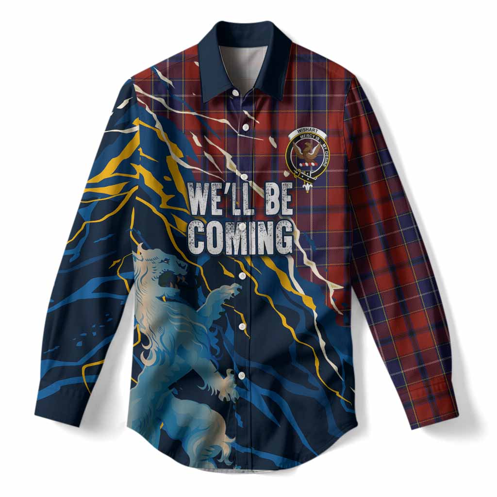 Wishart Scotland Tartan Women Casual Shirt WC2026 Football - We'll Be Coming
