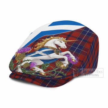 Wishart Scottish Tartan Unicorn Heritage Flat Cap, Jeff Cap