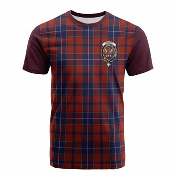 Wishart Tartan Accent Cotton T-shirt with Family Crest Kid's Shirt - Tartan Vibes Clothing