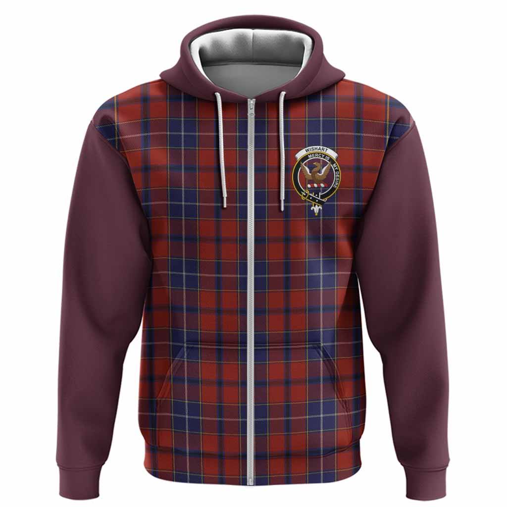 Wishart Tartan Accent Hoodie with Family Crest