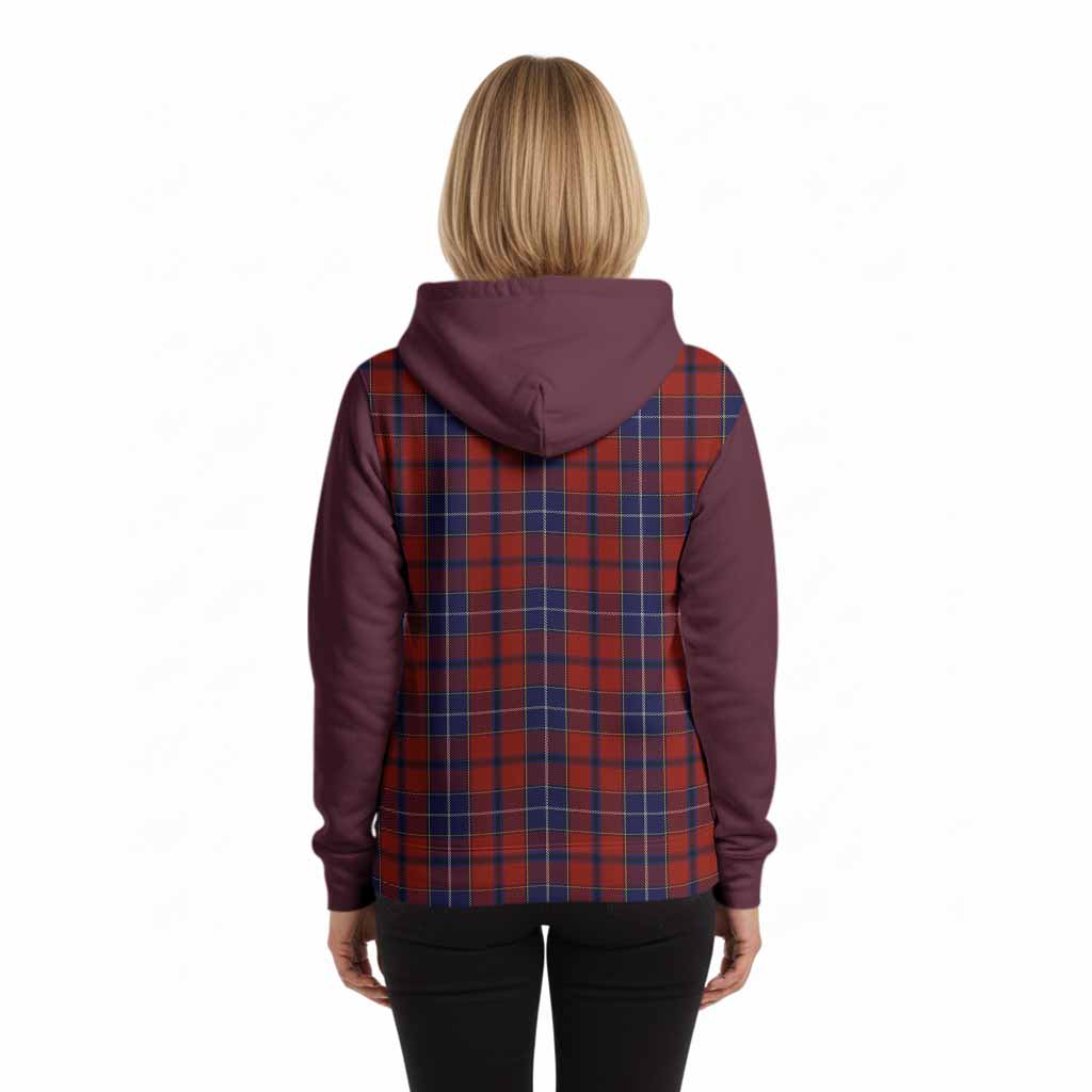 Wishart Tartan Accent Hoodie with Family Crest