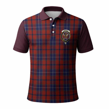 Wishart Tartan Accent Polo Shirt with Family Crest