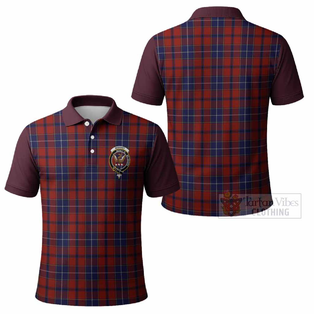 Wishart Tartan Accent Polo Shirt with Family Crest