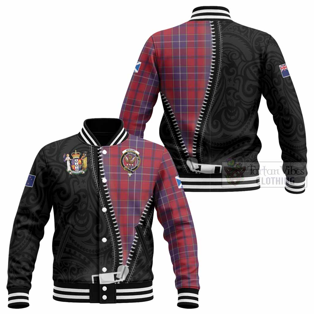 Wishart Tartan Baseball Jacket New Zealand Pattern Unique Zipper Stylized