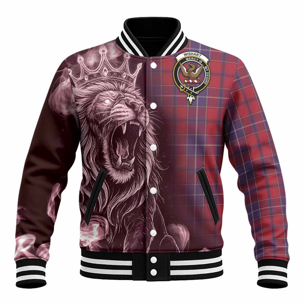 Wishart Tartan Baseball Jacket Roaring Lion Heritage