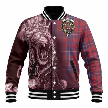 Wishart Tartan Baseball Jacket Roaring Lion Heritage