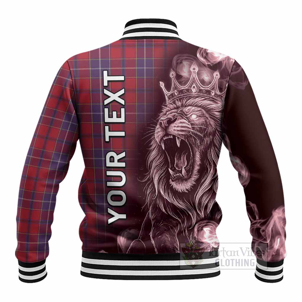 Wishart Tartan Baseball Jacket Roaring Lion Heritage
