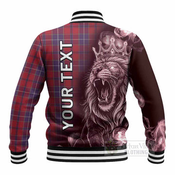 Wishart Tartan Baseball Jacket Roaring Lion Heritage
