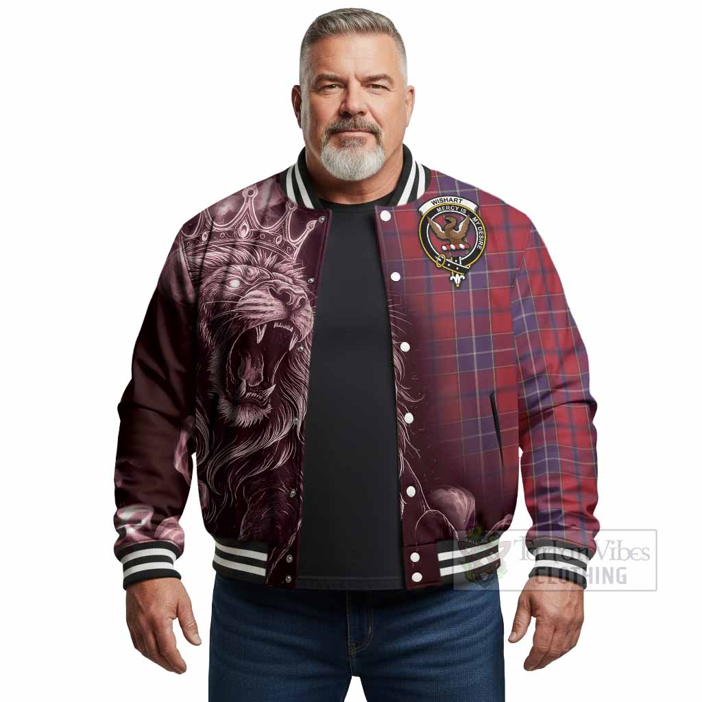 Wishart Tartan Baseball Jacket Roaring Lion Heritage