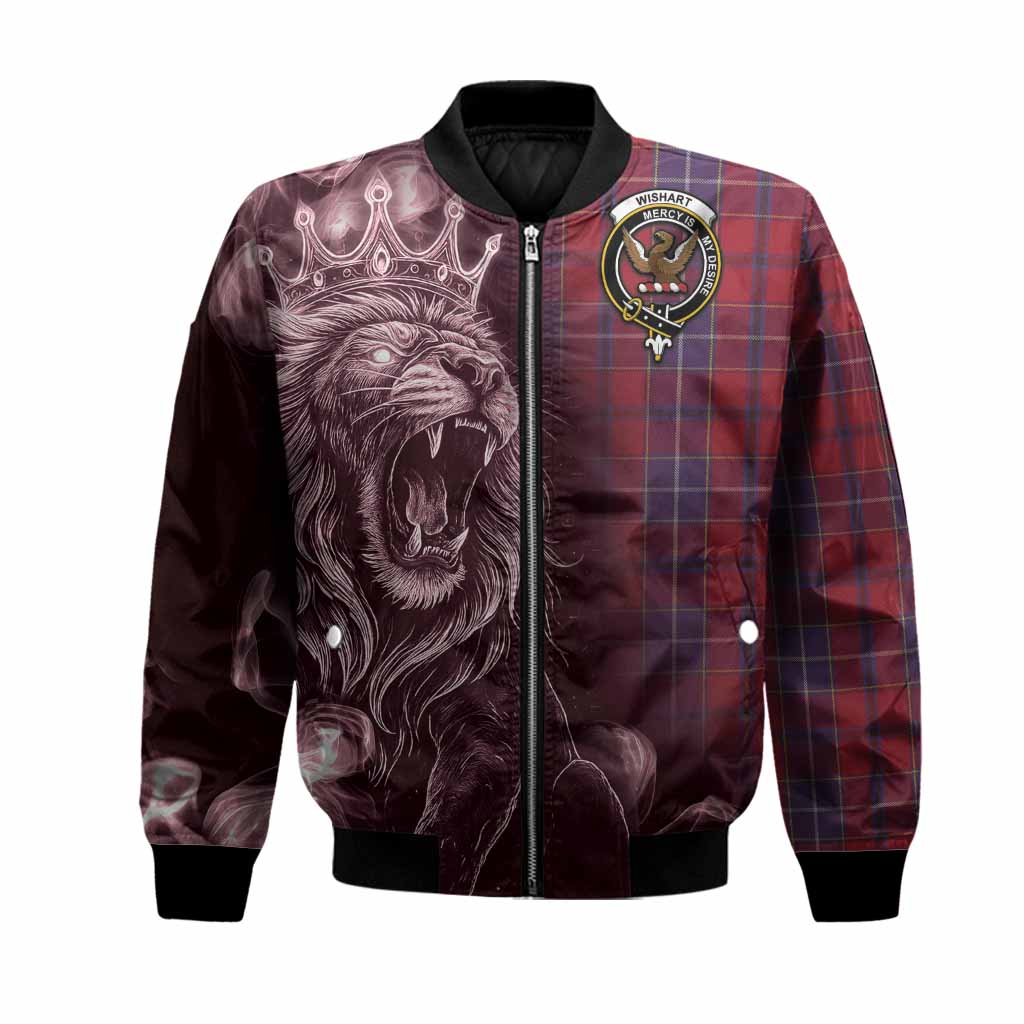 Wishart Tartan Bomber Jacket Roaring Lion Heritage