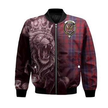 Wishart Tartan Bomber Jacket Roaring Lion Heritage