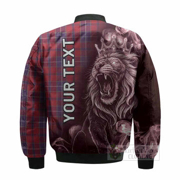 Wishart Tartan Bomber Jacket Roaring Lion Heritage