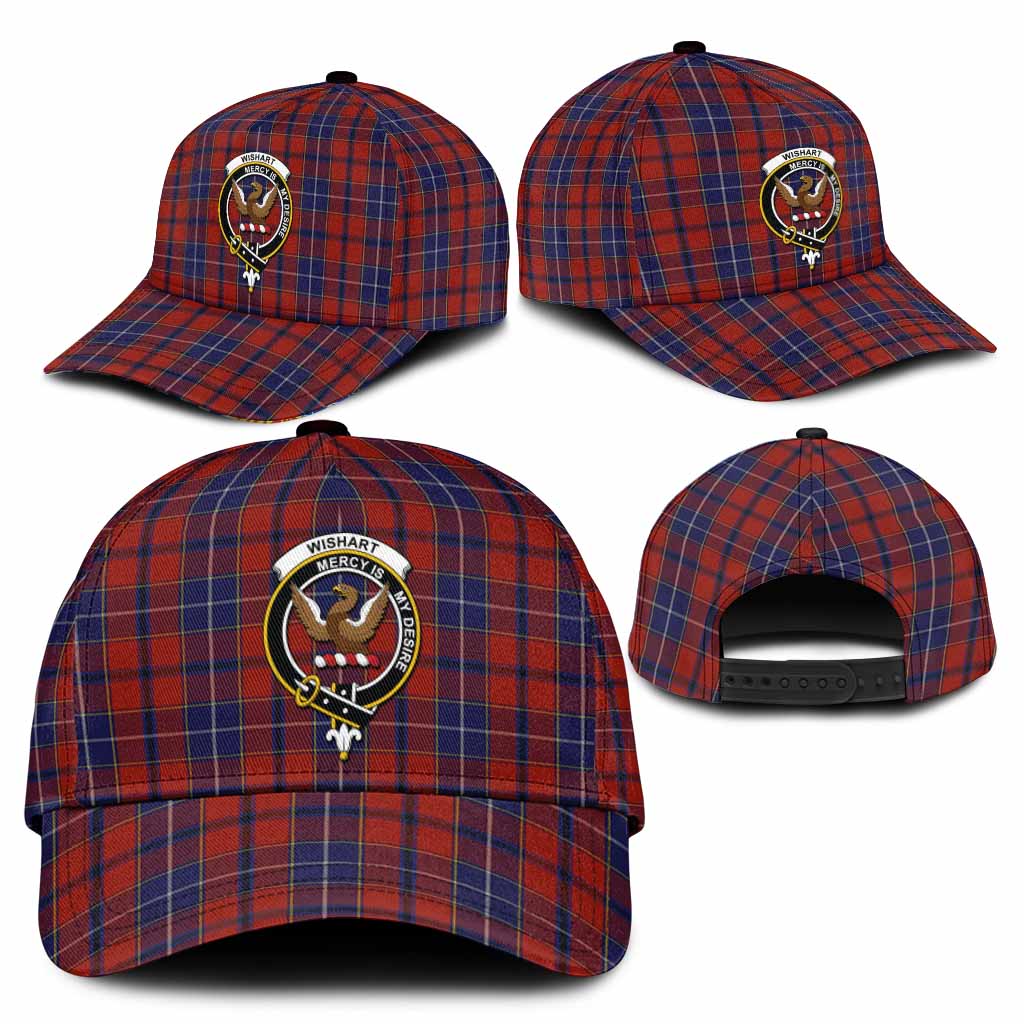Wishart Tartan Classic Cap with Family Crest