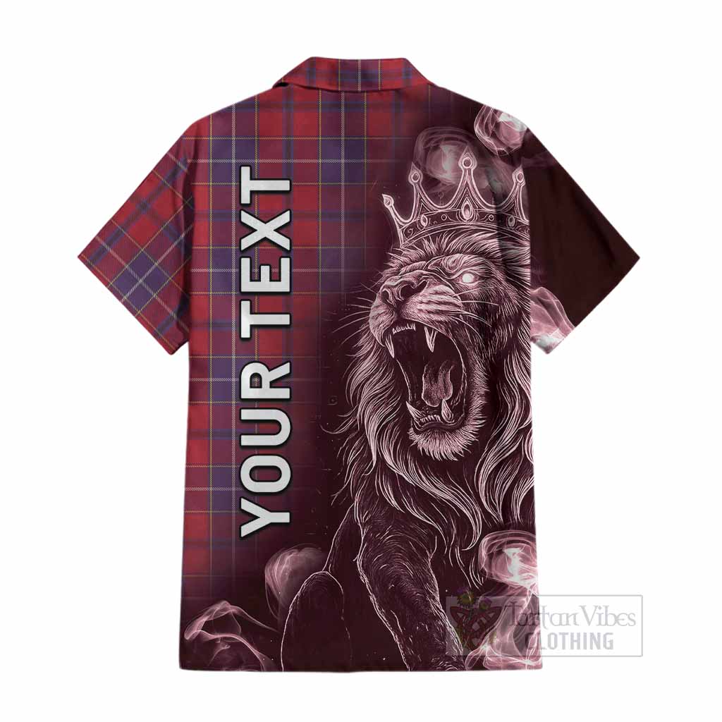 Wishart Tartan Cotton Hawaiian Shirt Roaring Lion Heritage