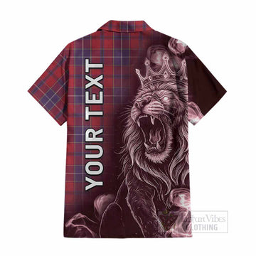 Wishart Tartan Cotton Hawaiian Shirt Roaring Lion Heritage