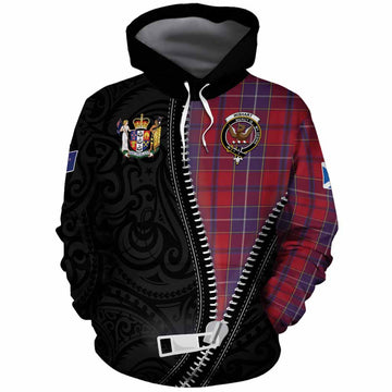 Wishart Tartan Cotton Hoodie New Zealand Pattern Unique Zipper Stylized