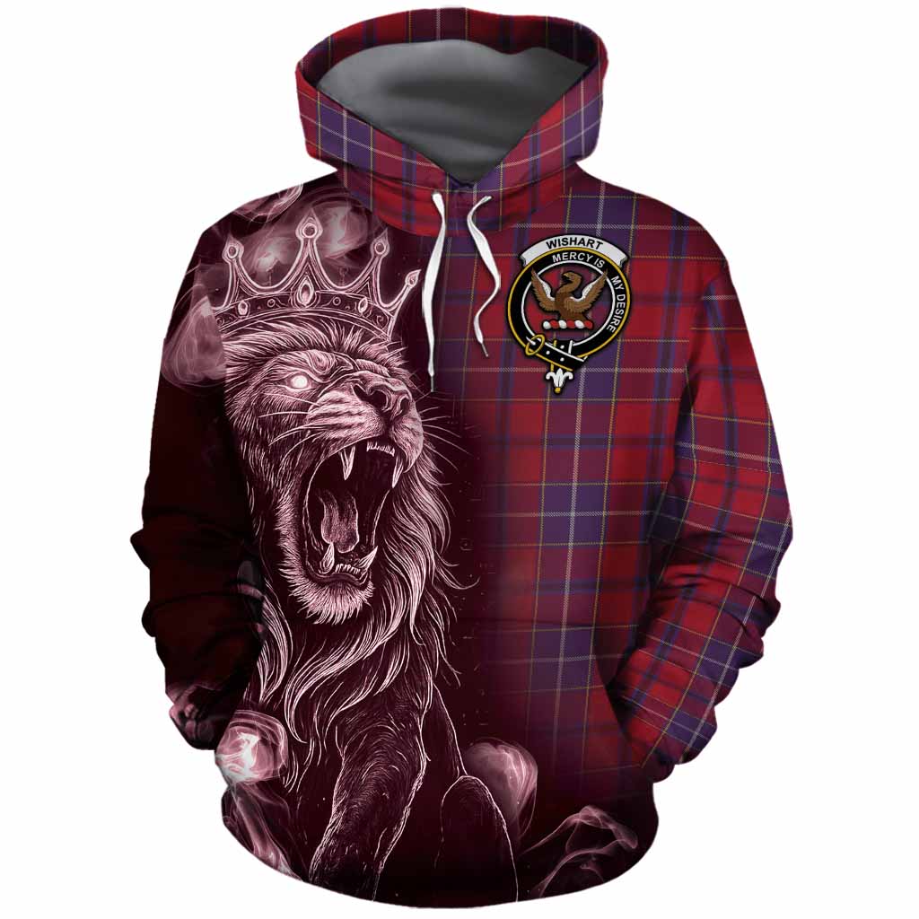 Wishart Tartan Cotton Hoodie Roaring Lion Heritage