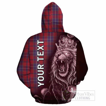 Wishart Tartan Cotton Hoodie Roaring Lion Heritage