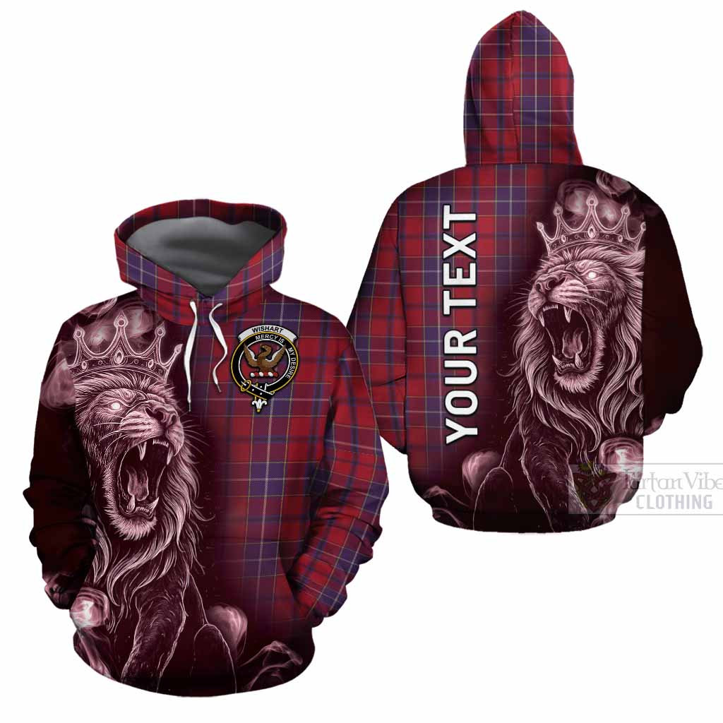 Wishart Tartan Cotton Hoodie Roaring Lion Heritage