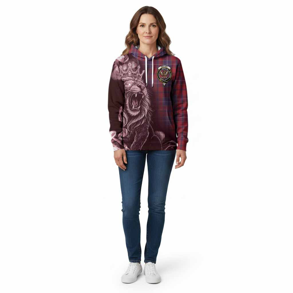 Wishart Tartan Cotton Hoodie Roaring Lion Heritage