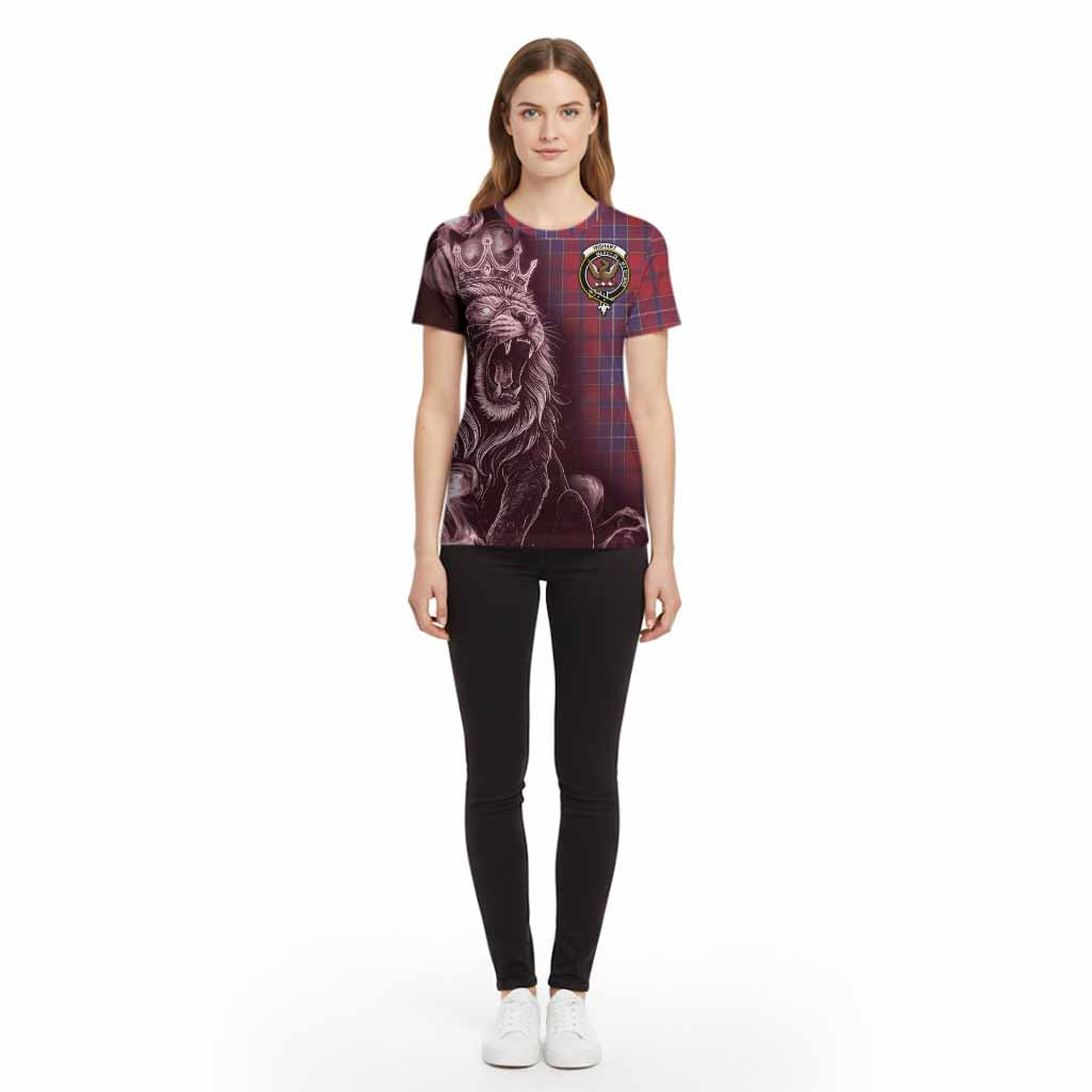Wishart Tartan Cotton T-shirt Roaring Lion Heritage