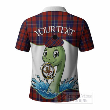 Wishart Tartan Crest Cute Nessie Polo Shirt Scottish Loch Ness Monster