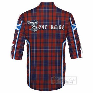 Wishart Tartan Crest Ghillie Kilt Shirt Scotland Coat of Arm Flag Style - Tartan Vibes Clothing