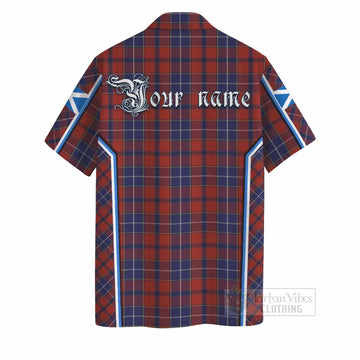Wishart Tartan Crest Hawaiian Shirt Scotland Coat of Arm Flag Style - Tartan Vibes Clothing