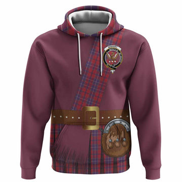 Wishart Tartan Crest Hoodie Kilt Costume Style