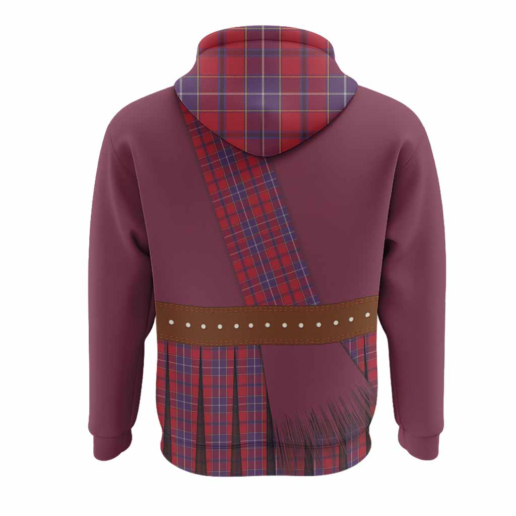 Wishart Tartan Crest Hoodie Kilt Costume Style