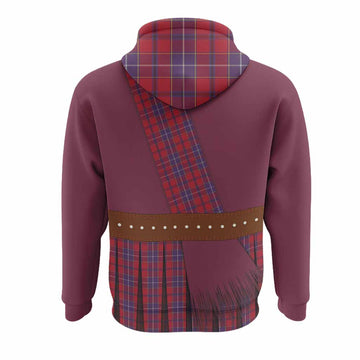 Wishart Tartan Crest Hoodie Kilt Costume Style