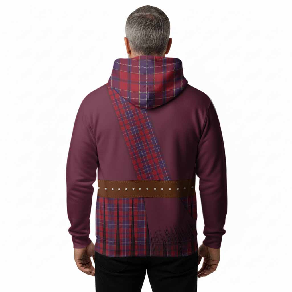 Wishart Tartan Crest Hoodie Kilt Costume Style