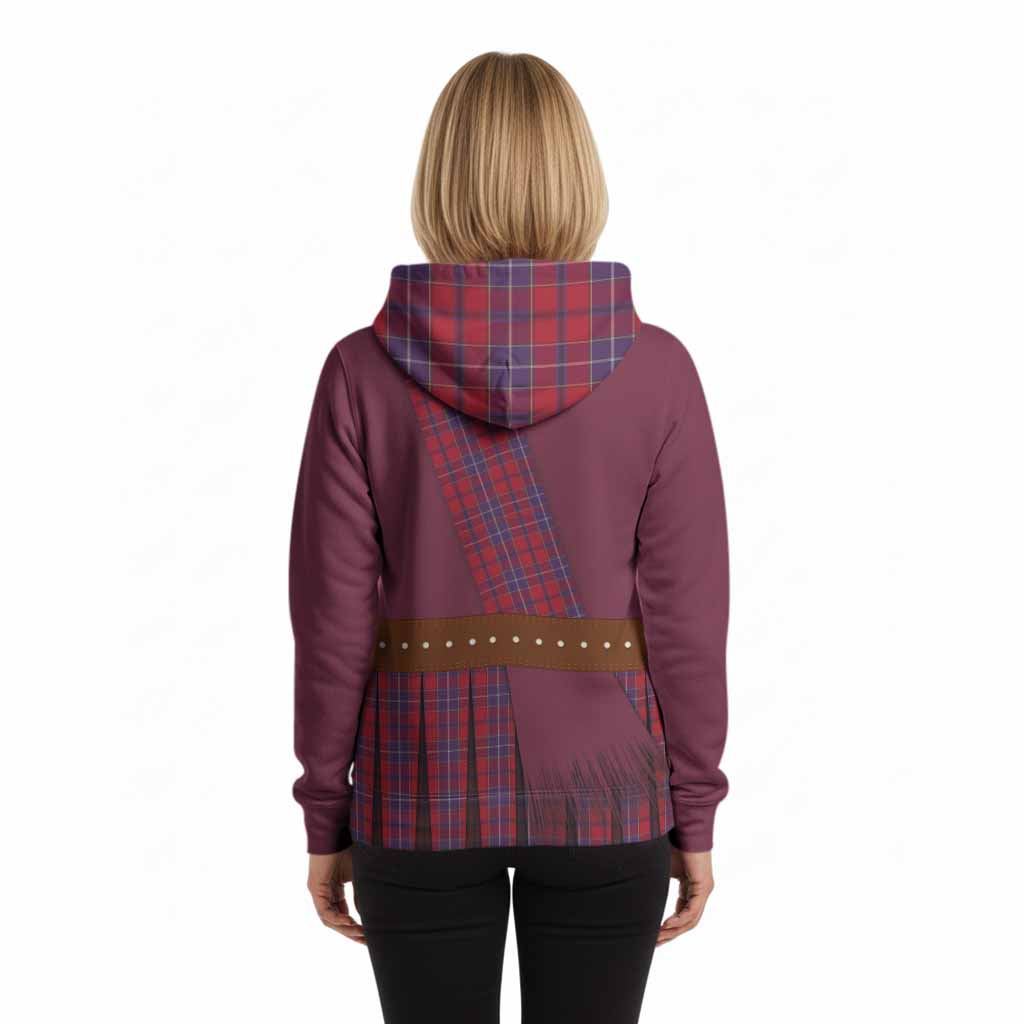 Wishart Tartan Crest Hoodie Kilt Costume Style