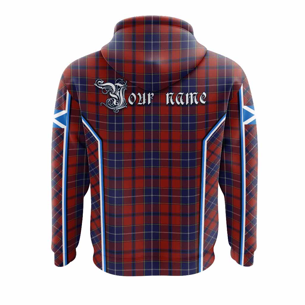 Wishart Tartan Crest Hoodie Scotland Coat of Arm Flag Style - Tartan Vibes Clothing