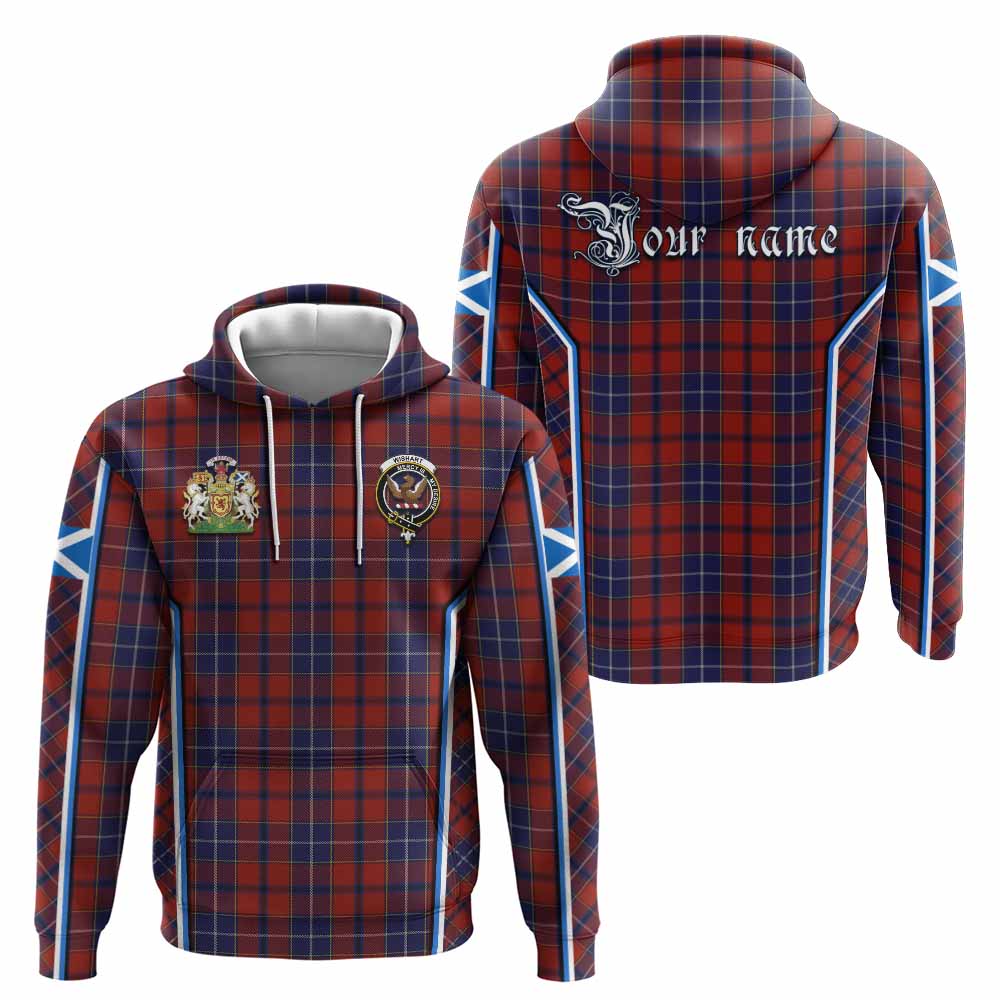 Wishart Tartan Crest Hoodie Scotland Coat of Arm Flag Style - Tartan Vibes Clothing
