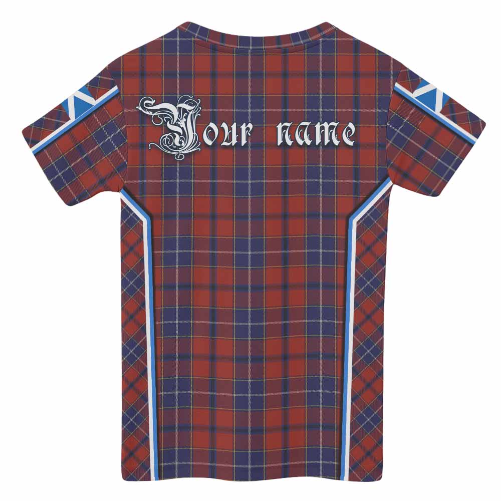 Wishart Tartan Crest Kid T-shirt Scotland Coat of Arm Flag Style - Tartan Vibes Clothing