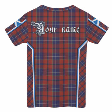 Wishart Tartan Crest Kid T-shirt Scotland Coat of Arm Flag Style - Tartan Vibes Clothing