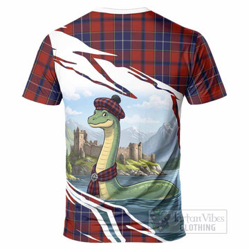 Wishart Tartan Crest Loch Ness Monster Scottish Heritage Art T-Shirt