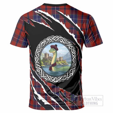 Wishart Tartan Crest Loch Ness Monster T-Shirt Celtic Knot Nessie Art