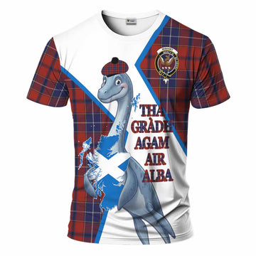 Wishart Tartan Crest Loch Ness Monster T-Shirt Nessie Scottish Map Tha Gradh Agam Air Alba